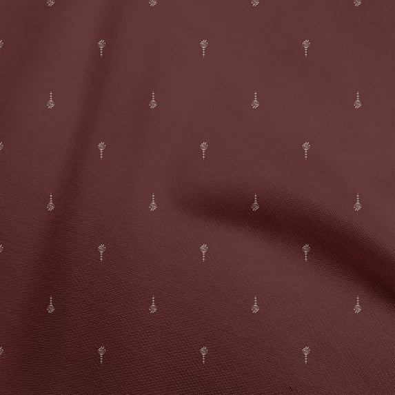 oneOone Viscose Jersey Maroon Fabric Asian Block Sewing Material Print Fabric By The Yard 60 Inch Wide