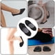 thumbnail image 2 of Pantuflas plegables portátiles para mujer, de 24,5 cm, para viaje, interiores, de algodón, con suela silenciosa, talla única (negro), 2 of 6