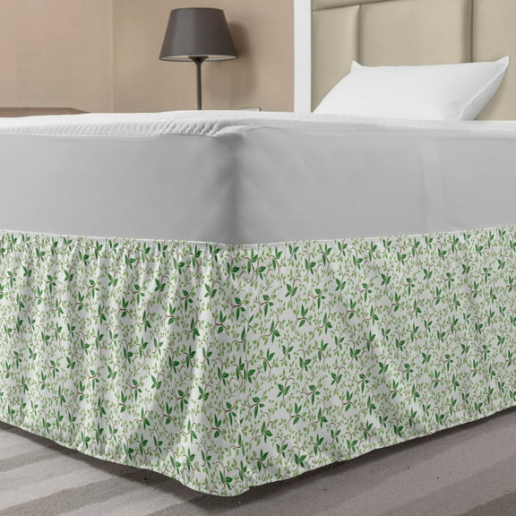 Ambesonne Contemporary Multi-color Wrap Around Microfiber Bed Skirt, Twin