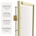 thumbnail image 4 of Red Lantern 6 ft. Tall Ivory Window Pane Shoji Screen - 5 Panels, 4 of 7