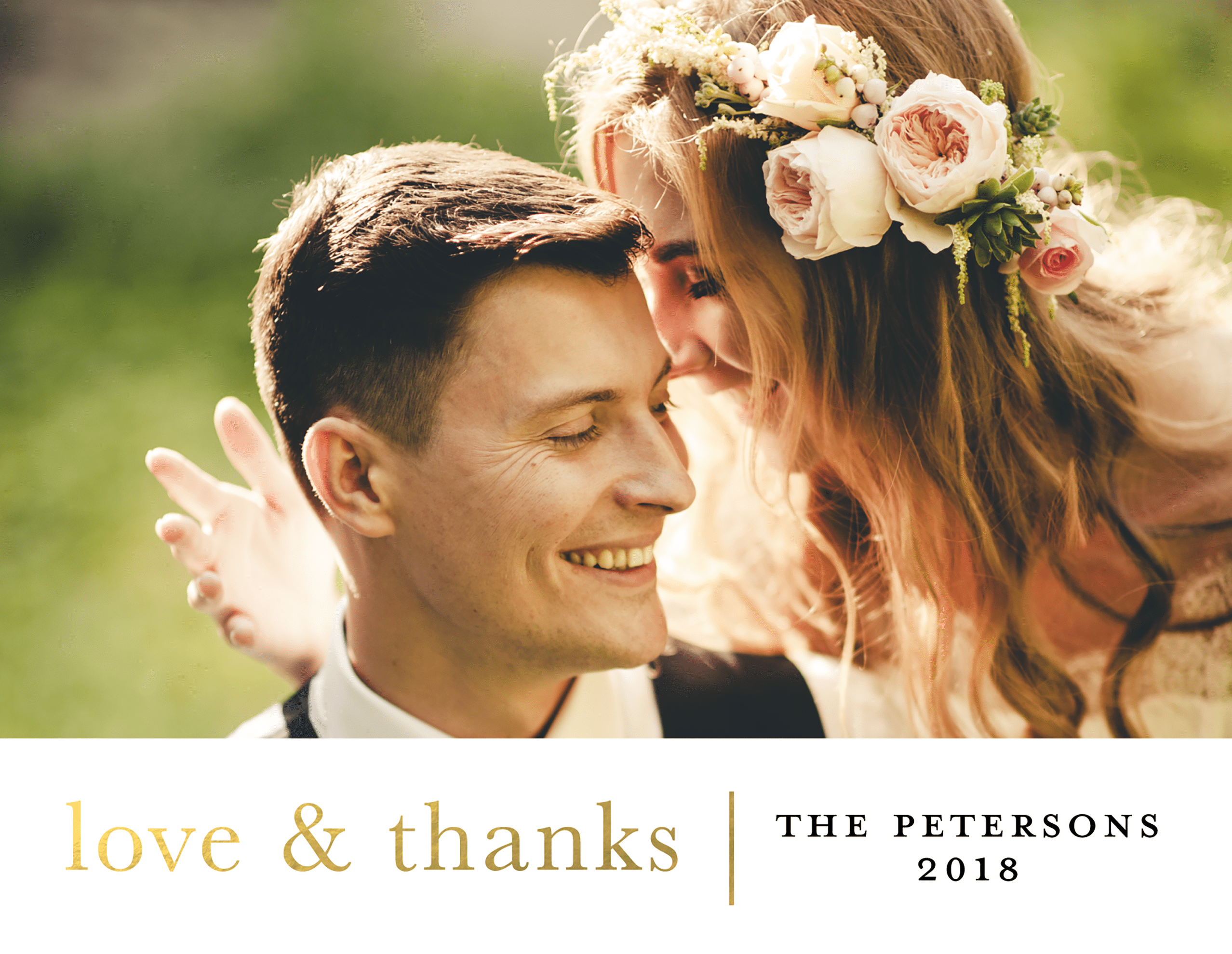 Personalized Wedding Thank You Postcard Love Thanks 4 25 X 5 5