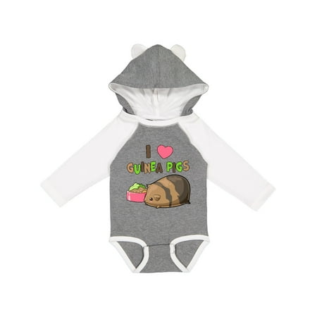 

Inktastic I Love Guinea Pigs Gift Baby Boy or Baby Girl Long Sleeve Bodysuit