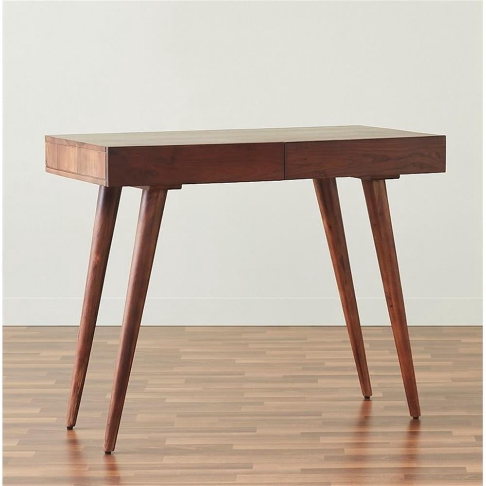 Pratt 39 inch Solid Wood Office Desk in Dark Walnut