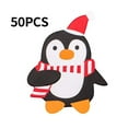 thumbnail image 2 of Matsuzay 50 Uds. Tarjeta de decoración de dulces tema de Navidad adorno de dulces decoración de tarjetas de papel Kits de decoración para fiestas Pingüino, 2 of 6