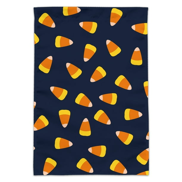 Sweet Orange Candy Corn Pattern Garden Yard Flag