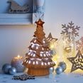 thumbnail image 2 of Costway 11''Pre-Lit Ceramic Christmas Tree Tabletop Lights White, 2 of 10