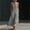 Gray1, variant on Kojanyu Women's Summer Sleeveless V-Neck Ruffled Long Dress with Belt 100% Cotton Casual Maxi Dress for Vacation Daily and Special Occasions