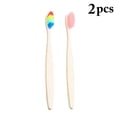 thumbnail image 2 of 2PCS Bamboo Toothbrush Vintage Natural Wood Toothbrush Nylon Bristle Toothbrush, 2 of 10
