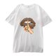 thumbnail image 1 of Gibobby Playera de Manga Corta con Cuello Redondo Camiseta manga corta divertida verano estampado Tops casuales para mujer Blusa para mujer(Blanco,XL), 1 of 3