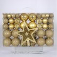 thumbnail image 3 of 101 bolas de adornos navideños para decoraciones navideñas, adornos irrompibles para árboles de Navidad, juego de decoración navideña de 60 mm, color rojo, 3 of 5