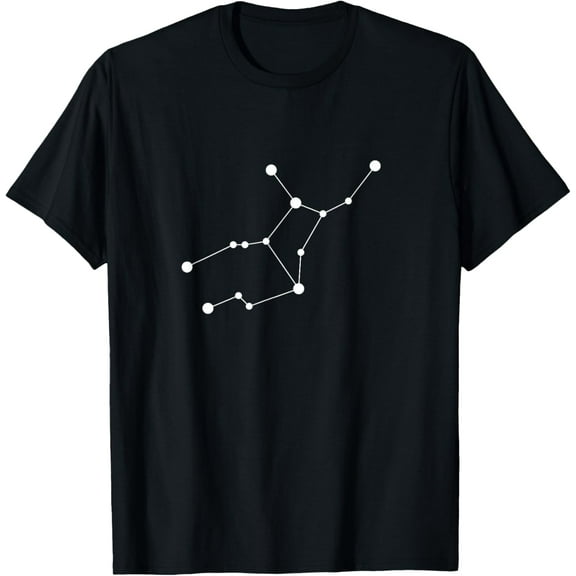 Virgo Astrology Zodiac Star Sign Constellation T-Shirt men and women can wear, black, white, gifts