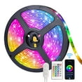 thumbnail image 1 of Mistaha Bandes Lumineuses LED RGB Colorées Connectées Sans Fil 5M 150LEDs avec Contrôleur Supporté Connecté Sans Fil, 1 of 8