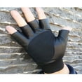 thumbnail image 3 of JAHH Men Outdoor Durability Fashionable Casual Sports Half Finger Leather Gloves for Motorbike Motorcycle Cycling Climbing Hiking Glove Thanksgiving, 3 of 4