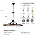 thumbnail image 2 of Jopath 32" Rustic Industrial Chandelier, 8-Light Farmhouse Pendant Lighting Fixture with Metal and Wood Finish, Adjustable Chain for Dining Room, Kitchen, or Living Room (No Bulb), 2 of 7