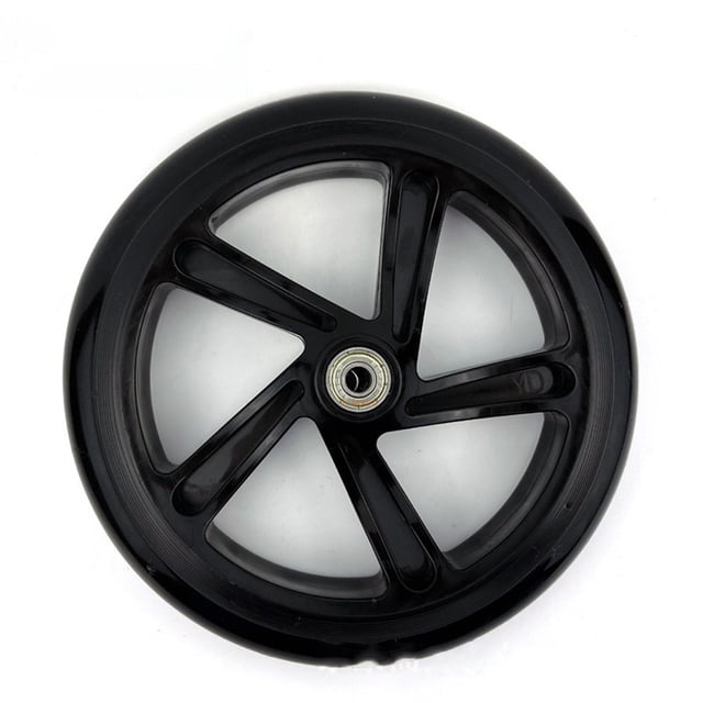 Roue en Pu de Trottinette de 8 Pouces avec Roulements, Roue de Trottinette pour Enfants (Roue à 5 /10 Rayons) Roue à 5 Rayons