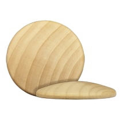 100 Pcs Wooden Domed Disc / Circle 2" circle x 5/16" thick at highest point Domed top w/ flat bottom