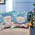 thumbnail image 7 of Nkmbld Merry Christmas Decorative Throw Pillow Covers for Christmas Decorations Santa Snowman Houses Reindeer with Colorful LED Lights, Blue, 7 of 7