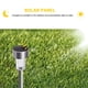 thumbnail image 5 of Cateissary Lámpara de jardín de camino de luz pequeña con luz LED solar para césped de acero inoxidable para exteriores Iluminación y accesorios Blanco, 5 of 6