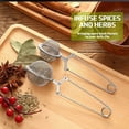 thumbnail image 6 of Gustave 1.8 inches Stainless Steel tea strainer spoon with Handle, Mesh Ball Infuser Filter Squeeze Strainer, for Loose Leaf Tea and Mulling Spices (2 Pack), 6 of 10