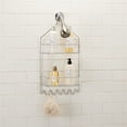 thumbnail image 5 of Bath Bliss 2 Tier Shelf Steel Cabana Stripe Shower Caddy, Silver Chrome, 5 of 6