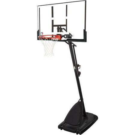 Spalding NBA 54 In. Portable Basketball System Angled Hoop with Polycarbonate Backboard