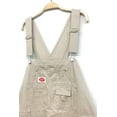 thumbnail image 2 of Revolt Plus Size Women's Juniors Baggy Straight Leg Twill Overalls (Khaki, 16), 2 of 3