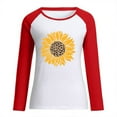 thumbnail image 1 of Chemise à Manches Longues pour Femmes Imprimé Tournesol T-Shirt Manches Longues, 1 of 4
