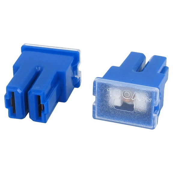 Unique Bargains Auto Car Truck 100A 32V Female PAL 2 Terminal Slow Blow Fuse Blue 2Pcs
