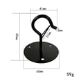 thumbnail image 3 of Heavy Duty Metal Ceiling Hook with Safety Buckle for Hanging Plants Lanterns and Wind Chimes Iron Plant Bracket for Indoor Outdoor Garden Decor, Black, 3 Inch, 3 of 5