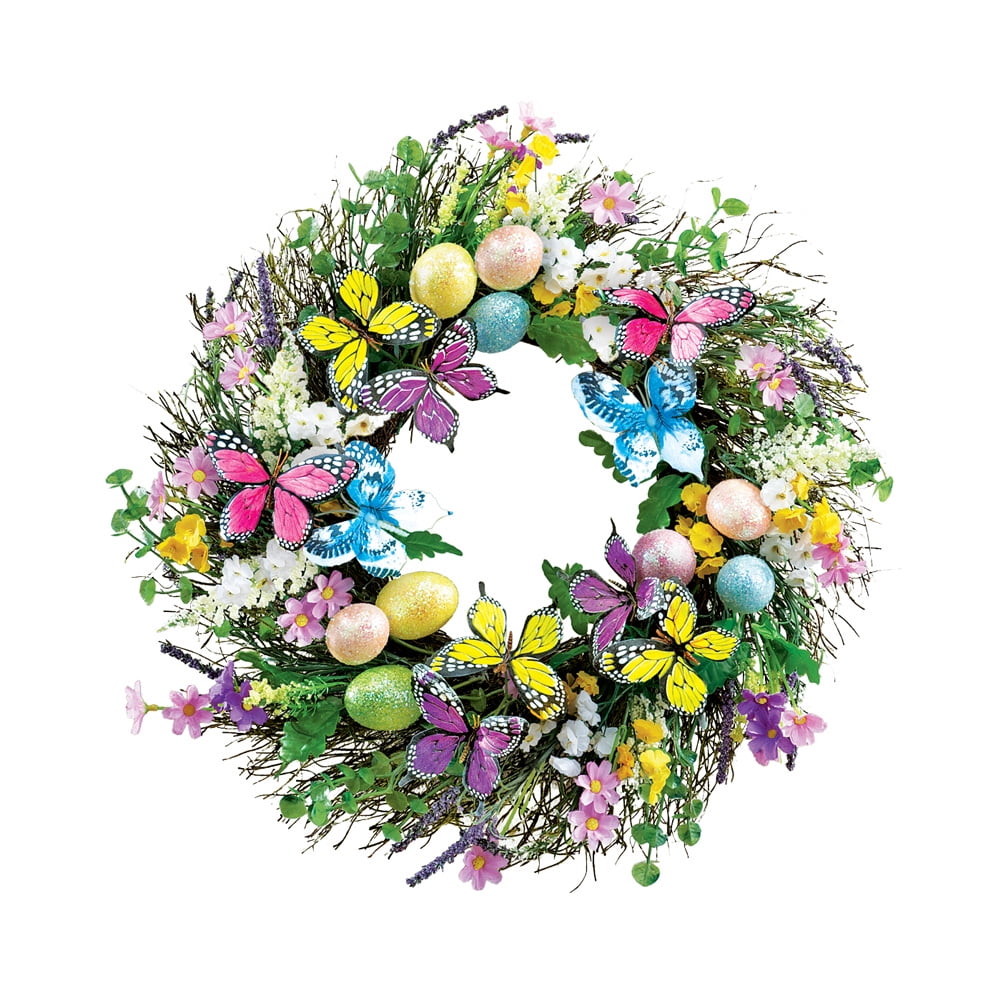 Gvine Twig Spring Easter Wreath For Front Door With Erflies Gvine Twig Spring Easter Wreath For Front Door With Erflies Com