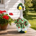 thumbnail image 5 of Porch Goose Outfits, Watermelon Print Lawn Goose Statue Clothes, Yard Gooses Costume Dress Hat Outfit for 23" Statue Patio Garden Decoration, 5 of 6