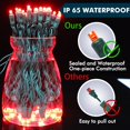 thumbnail image 3 of PYYNA-50 LED Red Commercial Grade String Lights, Durable Green Wire, Indoor & Outdoor Christmas Festive Decor, 3 of 4