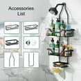 thumbnail image 5 of Utopia Alley KD Rust-Resistant Steel Shower Caddy for Shower Heads - Hanging Shower Caddy Organizer with 3 Shelves, Overhead Shower Caddy for Bathroom & Home, Black, 5 of 11
