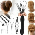 thumbnail image 5 of Topsy Tail, DIY Hair Styling Accessories Tools Hair Styling Set Magic Simple Fast Spiral Braid Braiding Hair Styling Set for Women Girls Toddlers Girls (4 Pieces Braiding Tool Roller Set), 5 of 5