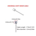 thumbnail image 3 of Cable de bicicleta de 5 piezas, desviador de bicicletas de montaña galvanizado, portátil, para deportes al aire libre, Kit de alambre interno Ciclismo Línea de palanca de cambios delantera Soidarity OD025709-01, 3 of 6