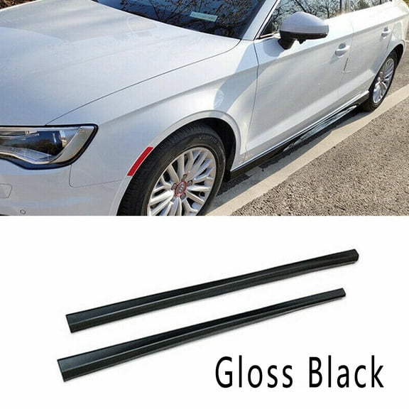 NINTE Side Skirts for Audi A3 Sedan 4-DR Panel Extension 2013-2019 Gloss Black
