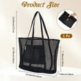 thumbnail image 2 of Polyester Women's Tote Bags with Handle Shoulder Bags for Shopping Rectangle Black 671mm, 2 of 7