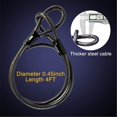 thumbnail image 4 of Candado en U para bicicleta, grillete con candado en U para bicicleta de combinación resistente, cable de seguridad de 4 pies de longitud con soporte de montaje resistente y llave, candados seguros pa, 4 of 5