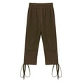 thumbnail image 3 of Aislor Boys Medieval Ankle Banded Pirate Pants Kids Renaissance Viking Pirate Cosplay Costume Halloween Fancy Pants Coffee 7-8, 3 of 7