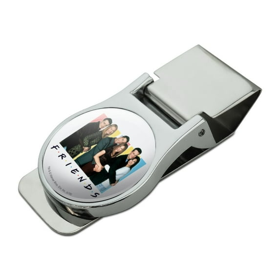 Friends It's All About Friends Satin Chrome Plated Metal Money Clip