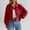 Red, variant on Women's Jackets Lightweight Cotton Casual Cardigan Solid Long Sleeve Jacket Button Coat