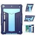 thumbnail image 6 of Case For Samsung Galaxy Tab S8 Plus / S7 Plus / S7FE Tough Hybrid Kickstand Vertical 3in1 Shockproof Anti-Scratch PC + Silicone Armor Tablet Cover [ Blue ], 6 of 6