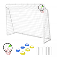 thumbnail image 2 of Leumius 6X8FT Soccer Goals for Kids,Portable Soccer Net with High-Strength Nets for Backyard,White, 2 of 8