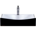 thumbnail image 2 of Novatto NSFC-01134BW368SBN White Porcelain Vessel Sink Combo with Brushed Nickel Faucet, Drain, 2 of 5