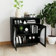thumbnail image 5 of Pusnapku 31" Buffet Sideboard Cabinet, Morden Entryway Table with Adjustable Shelf and 2 Doors, Wood Credenza, Accent Cabinet for Kitchen, Living Room, 5 of 9