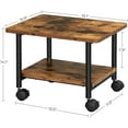 thumbnail image 4 of VASAGLE 2 Tier Industrial Desk Printer Stand, Rustic Brown and Black, 4 of 8