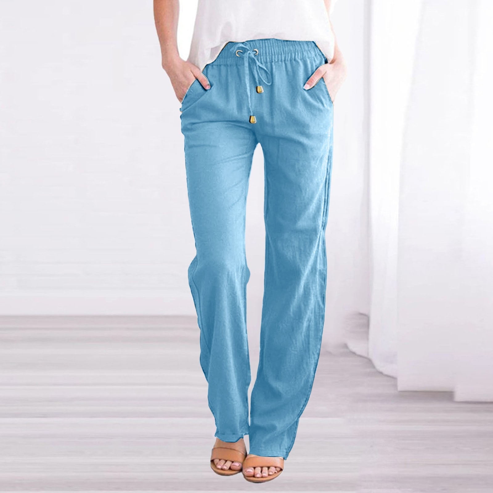 パンツ MOTHER Women Straight Pants 111051230RGZ BLUE SZXZYGS Black Mom Jeans Solid Straight Pants Waist and Long
