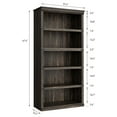 thumbnail image 5 of 5 Tier Bookcase, Farmhouse Book Shelf with Storage Open Display Bookshelves, 67.4" H x 31.4" W x 12.7" D Wooden 5 Shelf Book Case for Home Office, Living Room, 5 of 8