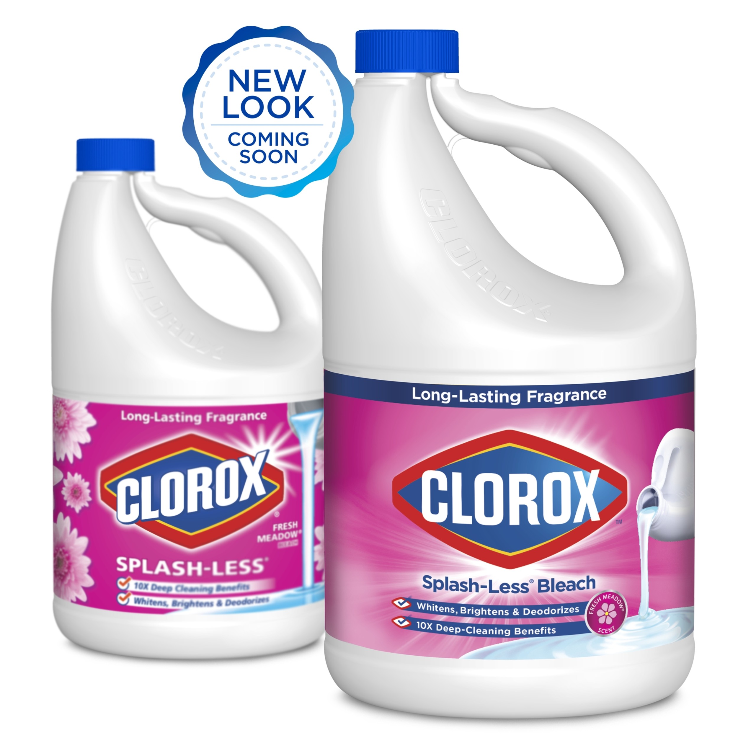 Clorox Splash Less Liquid Bleach Fresh Meadow Scent 116 Oz Bottle