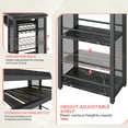 thumbnail image 4 of Bestier 3 Piece Bar Table Counter Height Pub Kitchen Dining Table Set in Black Marble, 4 of 7